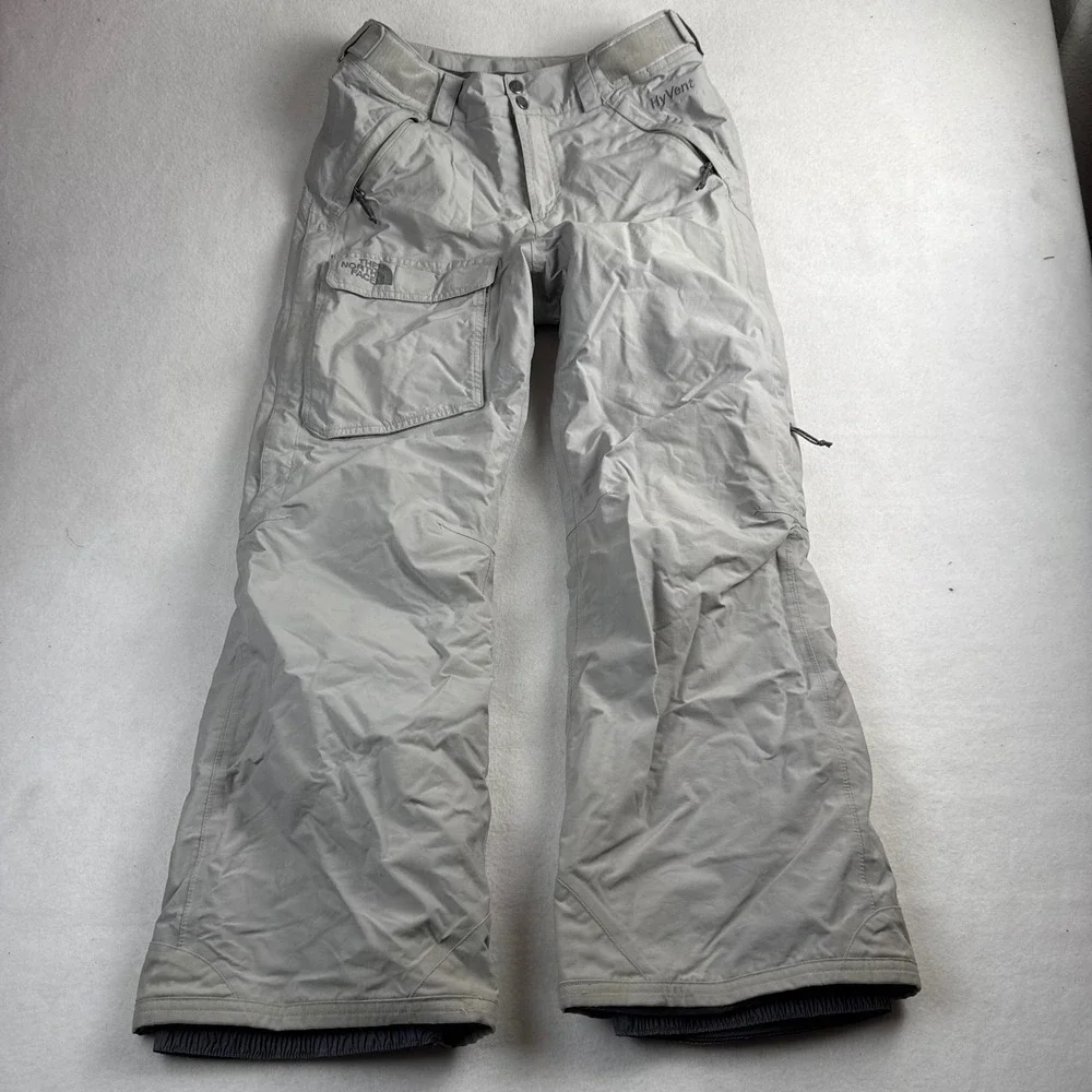 The North‎ Face Womens HyVent Gray Insulated Snow Ski Pants Small FYG2